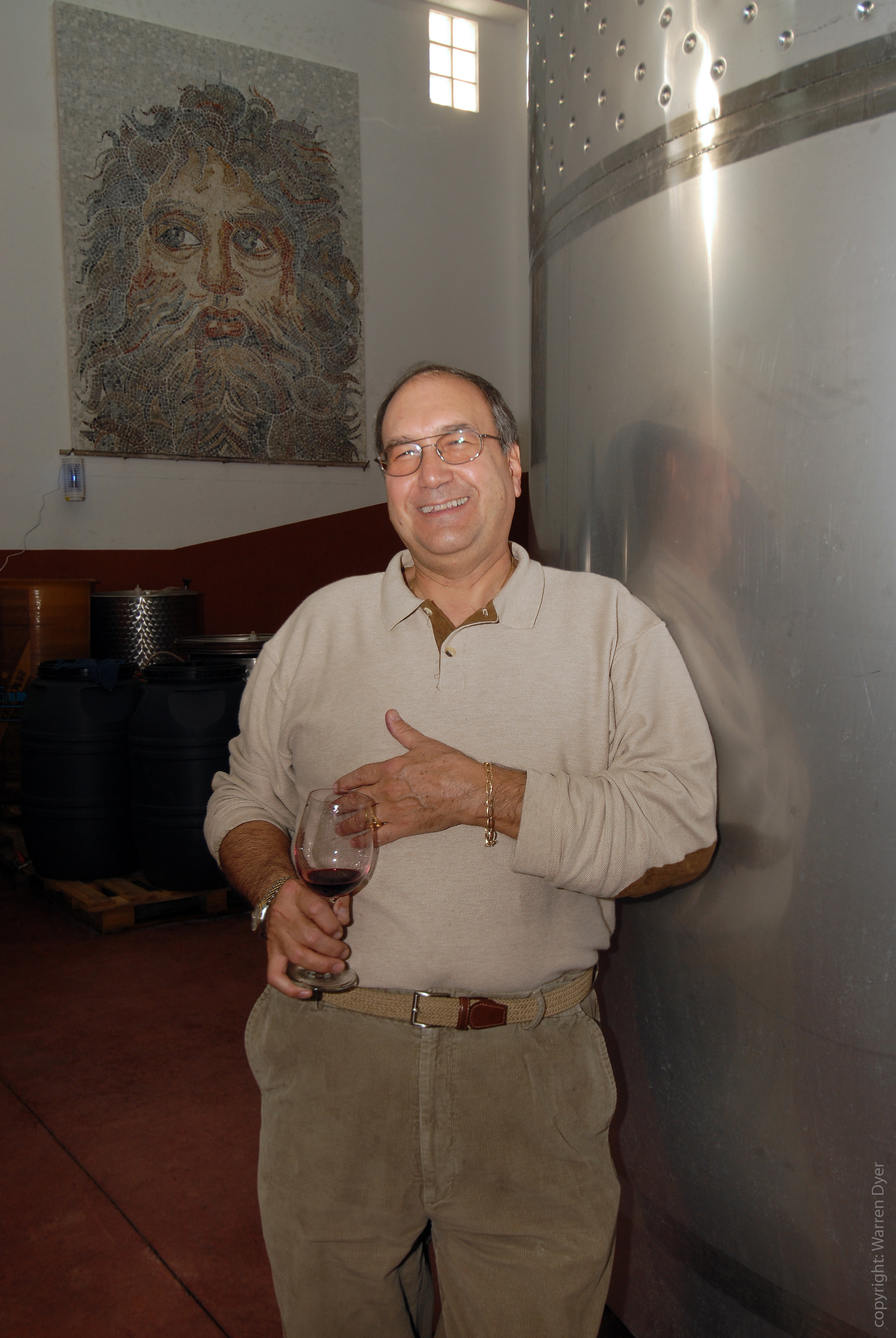 Dr. Juan Palomar at his winery Dominio Buenavista